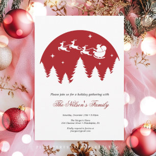 Holiday Holly Christmas Party  Card