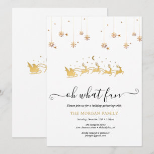 Holiday Holly Christmas Party Card