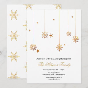 Holiday Holly Christmas Party Card