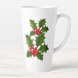 Holiday Holly Latte Mug