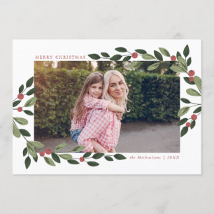 Holiday Holly Photo Card