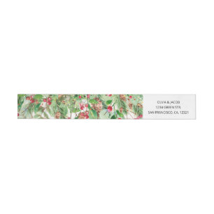 Holiday Holly Return Address Label