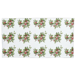 Holiday Holly Single Pillowcase, King Size Pillowcase