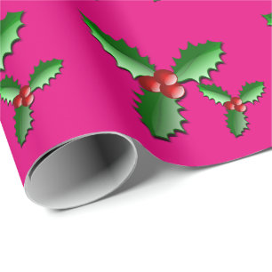 Holiday Holly Wrapping Paper