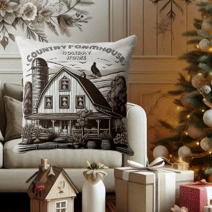 Holiday Home Rooster Country Farmhouse Minimalist Cushion