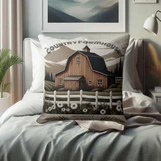 Holiday Home Rustic Country Farmhouse Minimalist Cushion