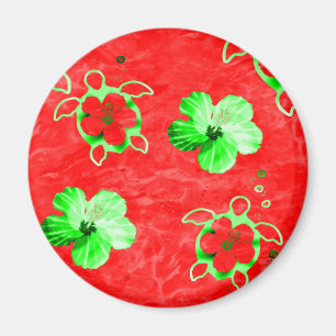 Holiday Honu Turtles Magnet