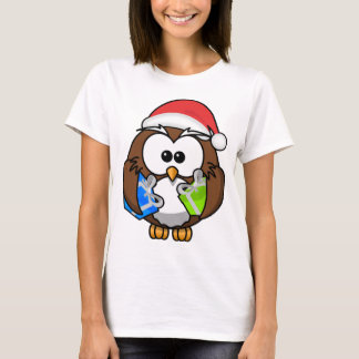 Holiday Hoodie Christmas T Shirts owl-santa