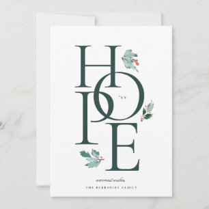 Holiday Hope Modern Botanical Berry Card