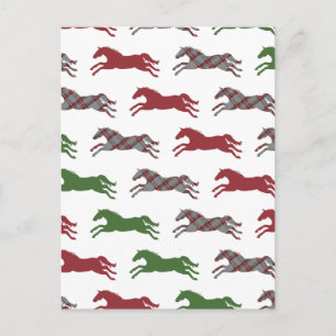Holiday Horse Foal with Blanket Christmas Postcard