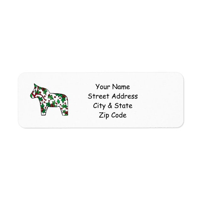 Holiday Horse Return Address Label (Front)
