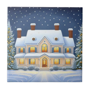 Holiday House Ceramic Tile