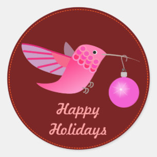 Holiday Hummingbird Sticker