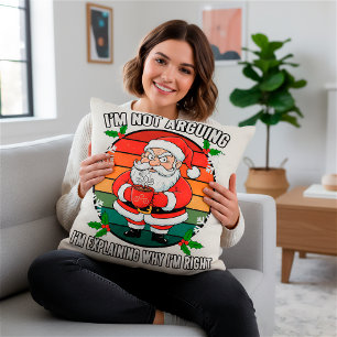 Holiday Humor Home Décor Funny Angry Santa Cushion