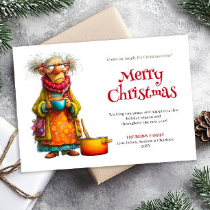 Holiday Humor Woman Custom Printable Greeting