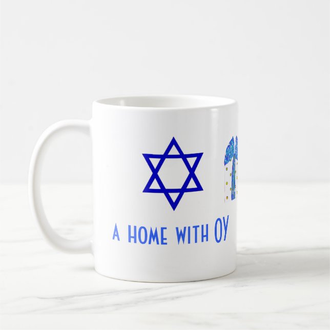 Holiday Humour Christmas and Hanukkah Coffee Mug (Left)