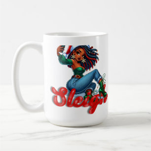 Holiday Hustle: Chic Santa's Helper Coffee Mug
