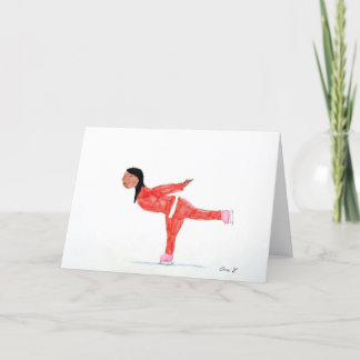 Holiday Ice Skater Card