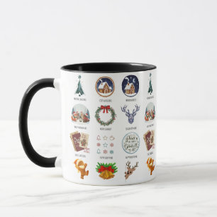 Holiday Icons Compilation Christmas Coffee Cup