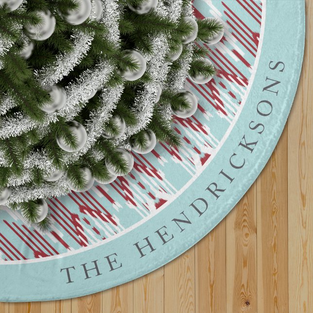 Holiday Ikat Personalised Brushed Polyester Tree Skirt (Creator Uploaded)