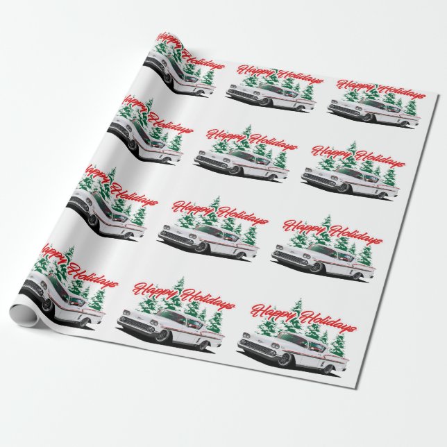 Holiday Impala Wrapping Paper (Unrolled)