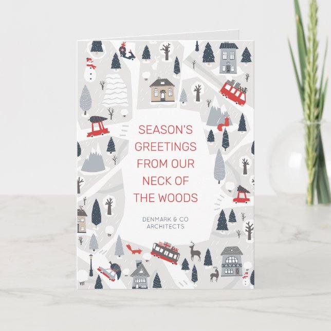 Holiday in the City Christmas Holiday Greeting Invitation (Front)