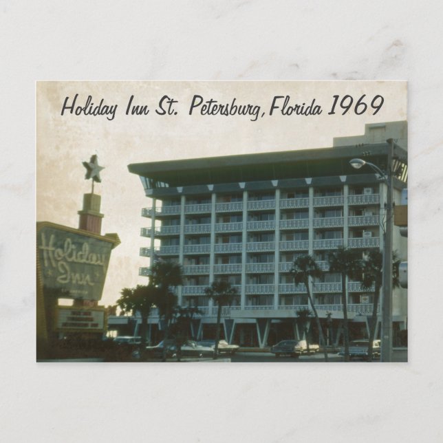 Holiday Inn St. Petersburg Florida 1969 Postcard (Front)