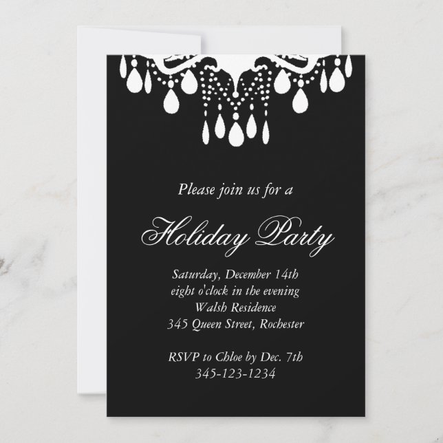 Holiday Invitation Grand Ballroom (black) (Front)
