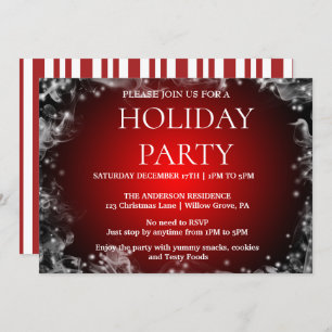 Holiday Invitation with Christmas Ornaments
