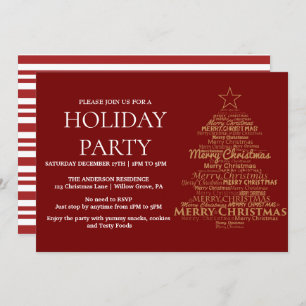 Holiday Invitation with Christmas Ornaments