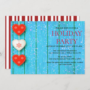 Holiday Invitation with Christmas Ornaments