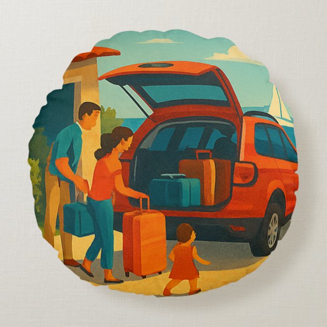 Holiday is round cushion (Front)