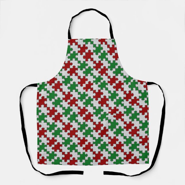 Holiday Jigsaw Apron (Front)