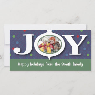 Holiday joy blue photocard