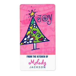 Holiday Joy Christmas Tree, Kitchen Labels