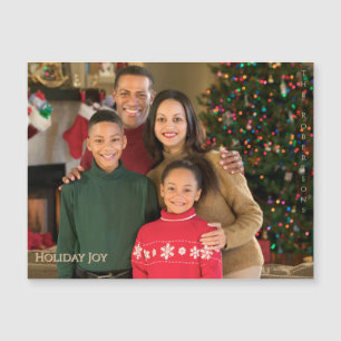 Holiday Joy Fun Magnetic Pet Photo Christmas