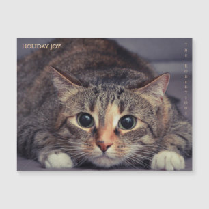 Holiday Joy Fun Magnetic Pet Photo Christmas