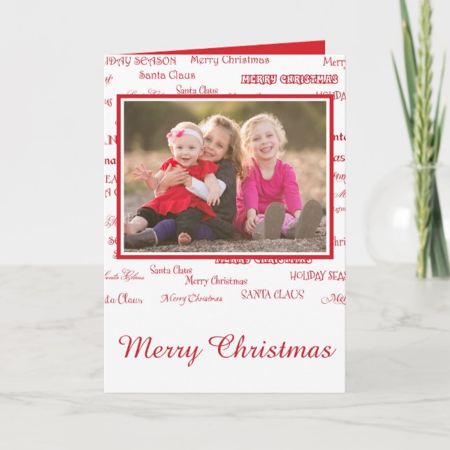 Holiday Joy & Giggles Merry Christmas Photo  Card (Front)