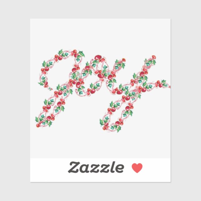 Holiday  "Joy" kisscut shaped (Sheet)