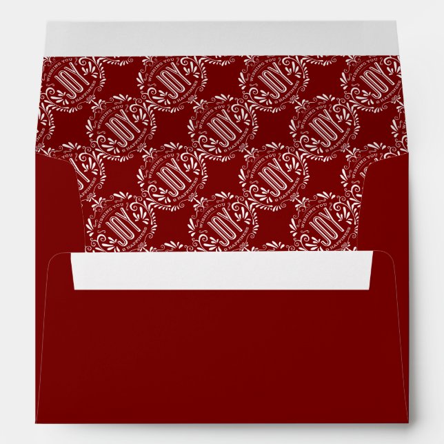 HOLIDAY JOY ORNAMENT CHALKBOARD PLAIN ENVELOPE (Back (Bottom))