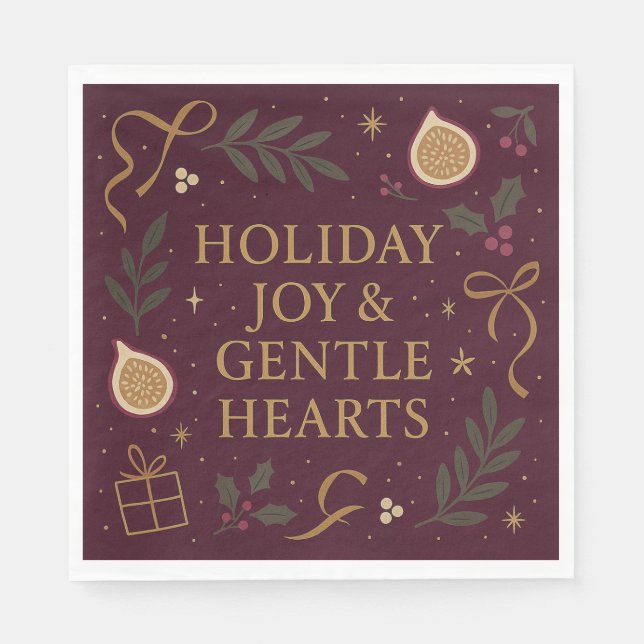 Holiday Joy Paper Napkin (Front)