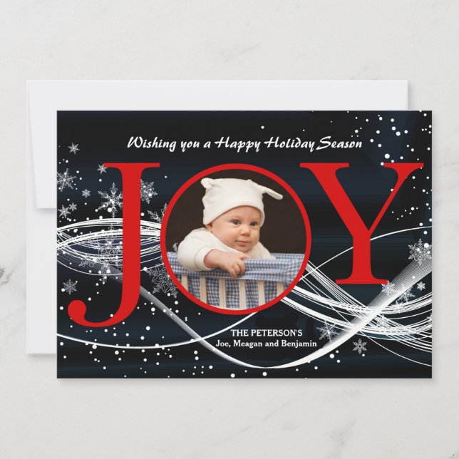 Holiday Joy Photo Card (Front)