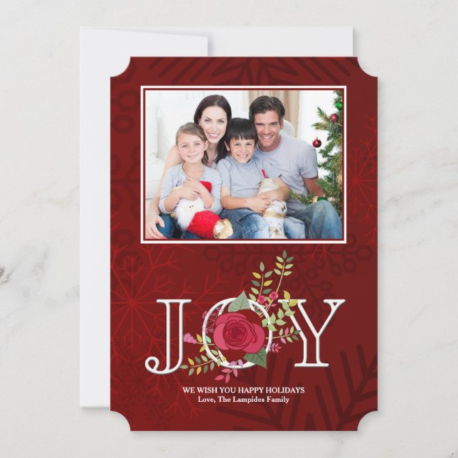 Holiday Joy Photo Holiday Card (Front)