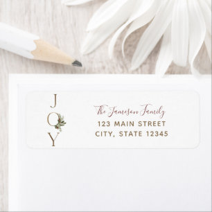 Holiday Joy Return Address Label