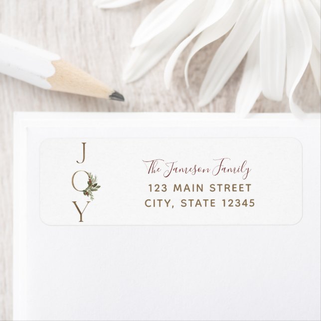 Holiday Joy Return Address Label (Insitu)