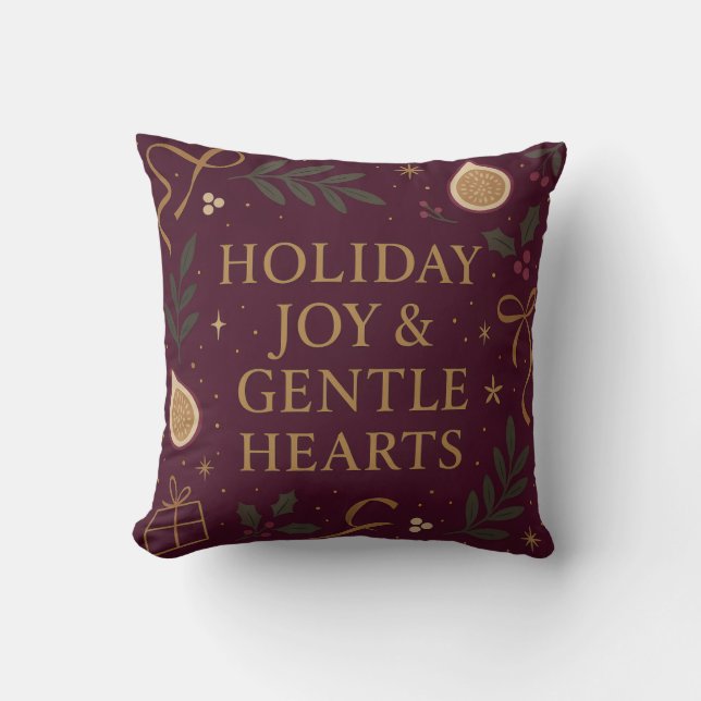 Holiday Joy Throw Pillow (Front)
