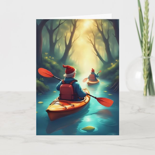 Holiday Kayak Journey – Paddling Adventure Card (Front)