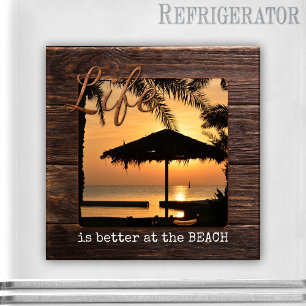 Holiday Keepsake Beach Photo Magnet