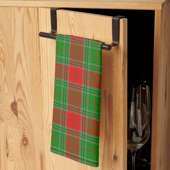 Holiday Kitchen Towel-Plaid Tea Towel (Thirds Fold)