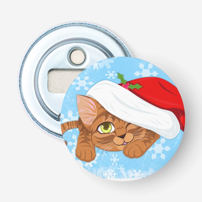 Holiday Kitten Bottle Opener (Front)